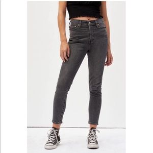 NWT Levi’s Wedgie jeans jet pack 28 black denim high rise